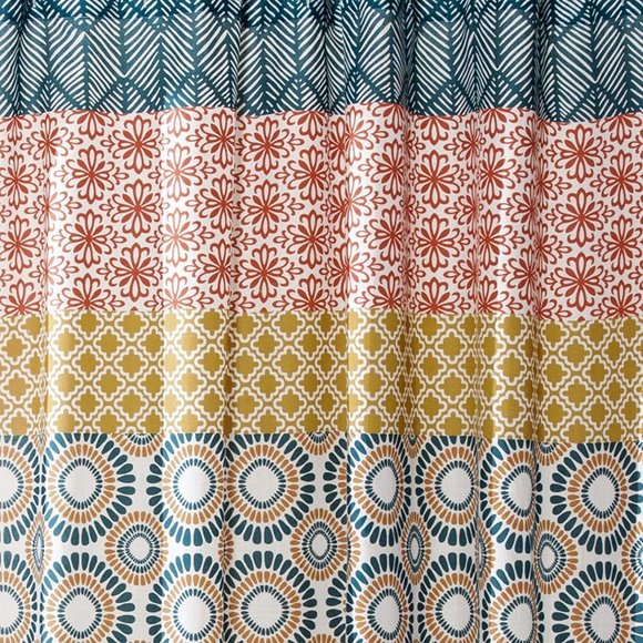 Anthropologie Bohemian Stripe Colorful Curtains - Picture 2 of 6